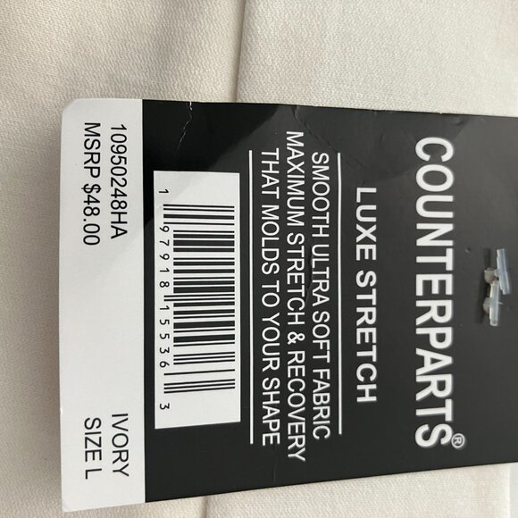 Counterparts Ivory Wide Leg Pull Up Pants Size Large - Picture 3 of 4